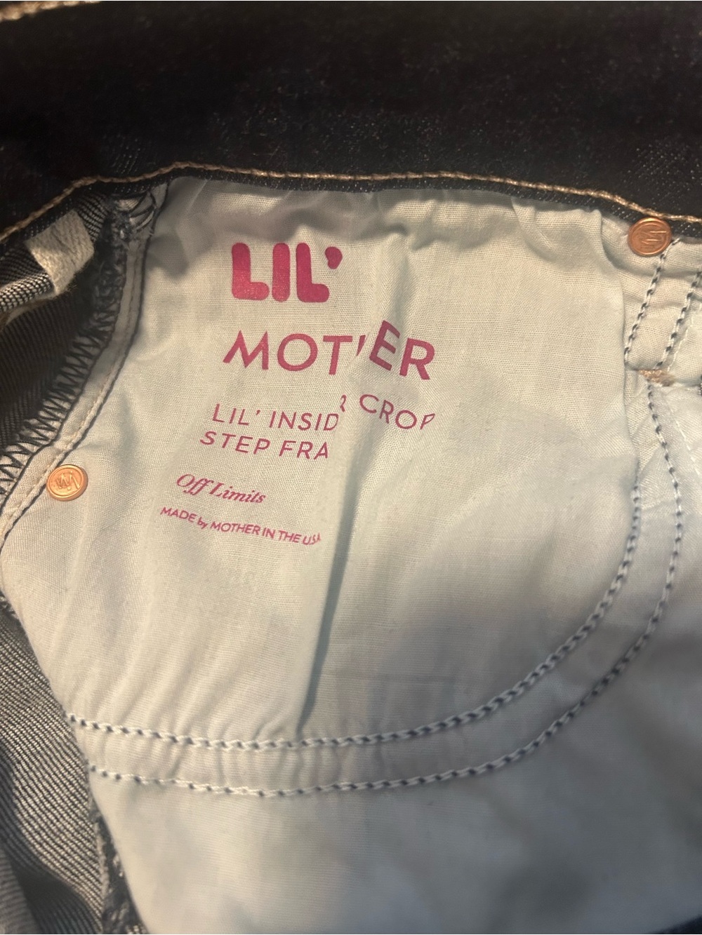 Lil MOTHER Dark Indigo Flare Jeans - Picture 5 of 5